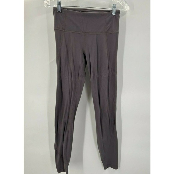 Athleta ST Small Tall Salutation 7/8 Gray Yoga Leggings High-Rise In Powervita - Picture 2 of 9